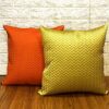 Vibrant Zigzag Quilted Cushion Orange cushion parrot green cushion jaitun shop jaitun e-commerce home furnishings