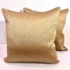 Golden Zigzag Luxe Cushion Cover