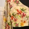 Sleeve detail of Blossom Elegance Floral Blouse highlighting beautiful flower patterns and cuff buttons