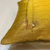 Zipper closure detail on Yellow Chevron Luxe Throw Cushion, convenient for use and maintenance
