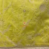 Lemon Green Wrap Around Kurti Dress – Lace Detail and Embroidery, Cotton Summer Wear for Women