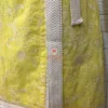 Lemon Green Wrap Around Kurti – Hemline and Belt Detail, Cotton Embroidered Dress for Women