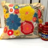 Floral Fiesta Cushion Cover Styled on Sofa with Accent Jar - Home Decor Inspiration, Multicoloured Flowers
