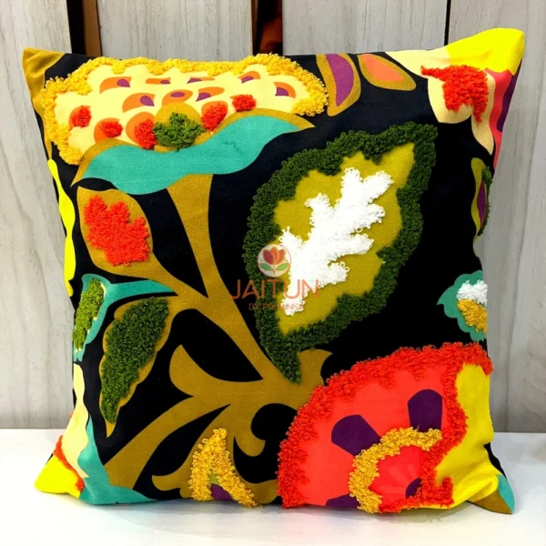 Boho Garden Appliqué Cushion Cover 12 x 12