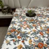 Amber Floral Bloom bed sheet set spread on bed, highlighting all-over floral design in warm tones