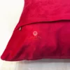Velvet Luxe Zigzag Cushion Cover Hot Pink - Back View Showing Secure Flap Closure and Soft Velvet Fabric