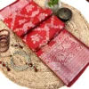 Crimson Regal Banarasi Silk Saree complete saree view
