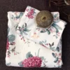 English Garden Bedsheet – Folded Set English Garden bedsheet set with pink floral print on an ivory base