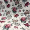 English Garden Bedsheet – Pattern Close-Up Detailed English Garden bedsheet pattern with magenta pink blooms and muted green foliage