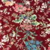Full view of Gulzar Bloom Wine Red Double Bedsheet with vibrant multicolor botanical floral print