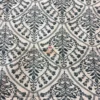 Full pattern view of Indigo Fern Bedsheet with repeating indigo botanical motifs on an ivory base